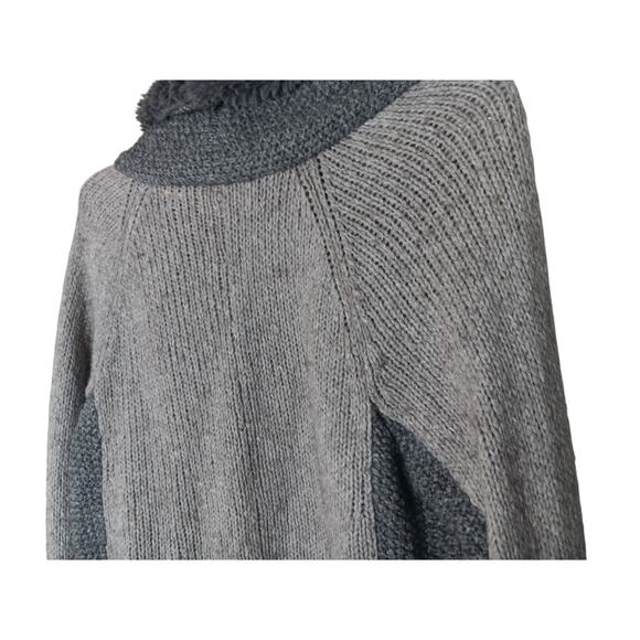 Anthropologie Sleeping On Snow Gray Cardigan Sweater Coat L Sherpa Lined - Picture 12 of 16